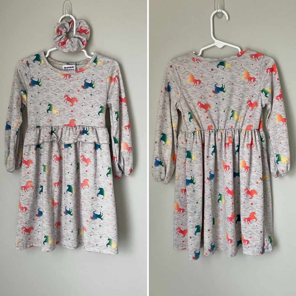 7-piece cute dress set - tulle, unicorns, flowers - Picture 8 of 9
